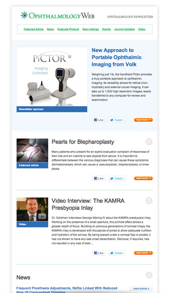 Email Newsletters Page